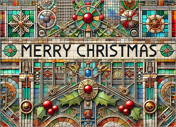 Tile Christmas Card Modern