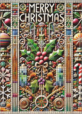 Tile Christmas Card Stylish