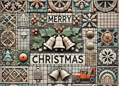 Tow Truck Christmas Card Brilliant (Glossy White) 