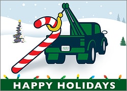 Tow Truck Holiday Card