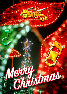 Tow Truck Lights Card