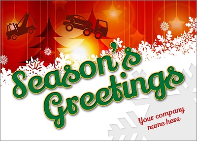 Tow Truck Snow Card