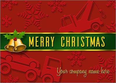 Towing Card Red (Glossy White) 