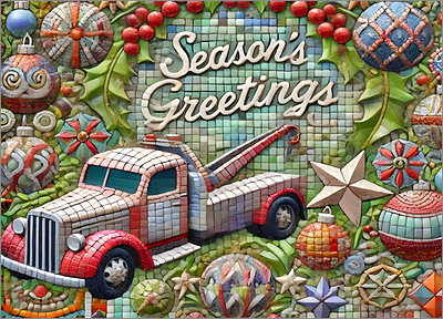 Towing Christmas Card Shimmering