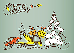 Towing Christmas Card