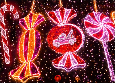 Towing Christmas Lights Card