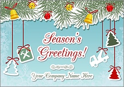 Towing Ornaments Christmas Card