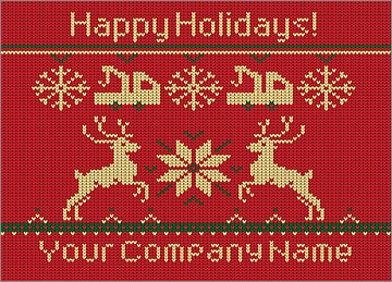 Towing Reindeer Christmas Card