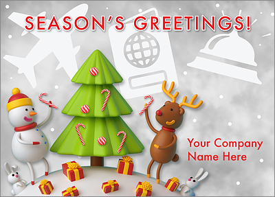 Travel Cheerful Card (Glossy White) 