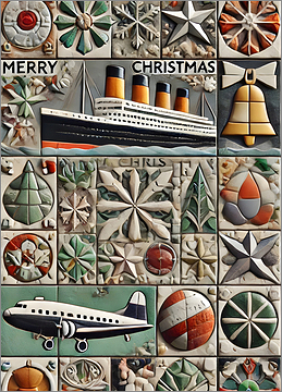 Travel Christmas Card Embellish
