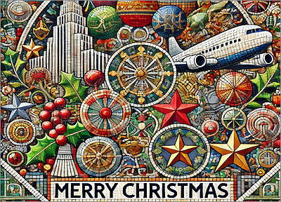 Travel Christmas Card Imposing