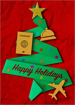 Travel Green Tree Card