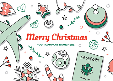 Travel Merry Christmas Card