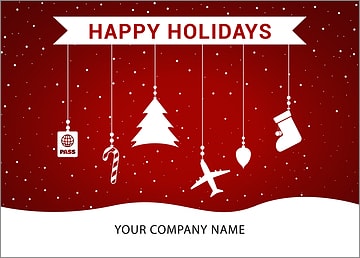 Travel Ornaments Holiday Card