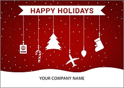 Travel Ornaments Holiday Card