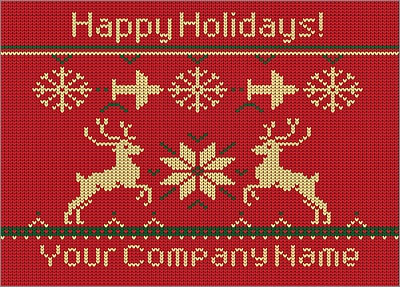 Travel Reindeer Christmas Card