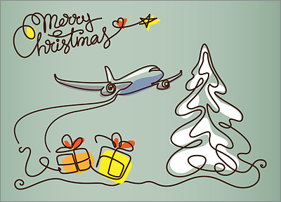 Travel Snow Tree Card