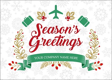 Travel Snowflake Christmas Card