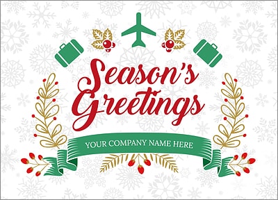 Travel Snowflake Christmas Card