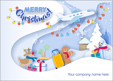 Travel Snowflakes Card