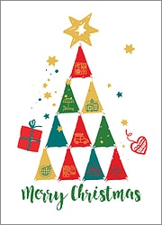 Travel Tree Christmas Card