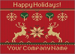 Tree Reindeer Christmas Card