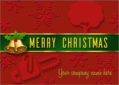 Tree Service Card Red