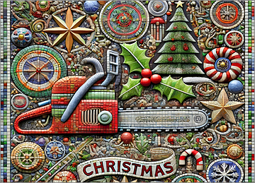 Tree Service Christmas Card Festive