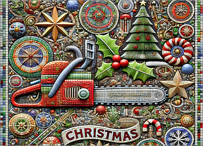 Tree Service Christmas Card Festive