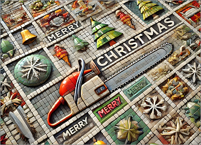 Tree Service Christmas Card Jolly