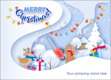 Tree Service Snowflake Card