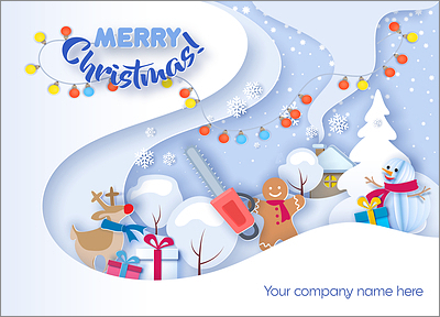 Tree Service Snowflake Card