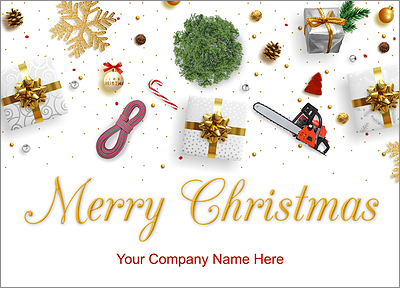Tree Service Tools Holiday Card