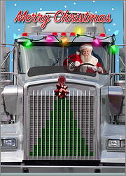 Truck Driver Christmas Card