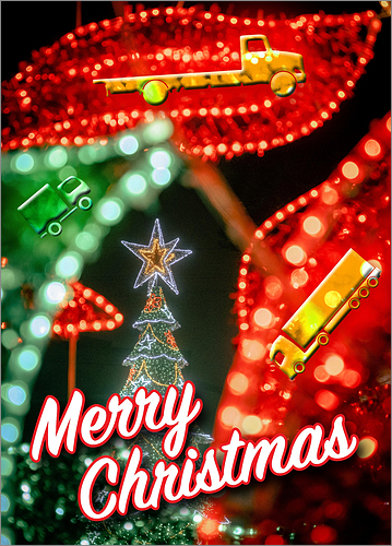Trucking business christmas cards