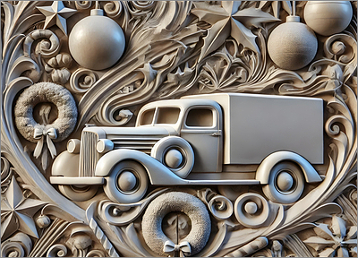 Trucking Christmas Card Cheer