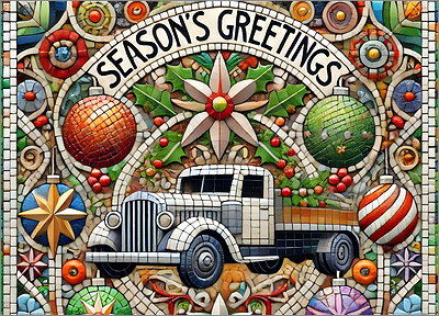 Trucking Christmas Card Fun