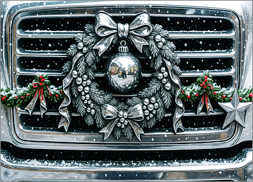 Trucking Christmas Card Grill
