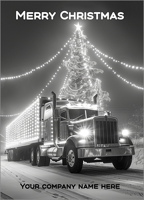 Trucking Holiday Greetings Card (Glossy White) 