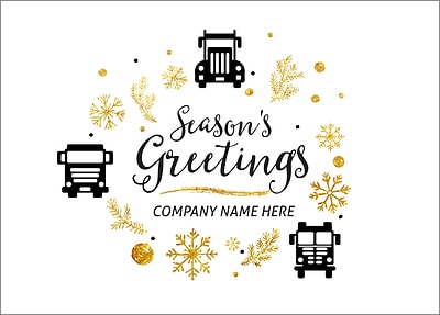 Trucking Icons Christmas Card