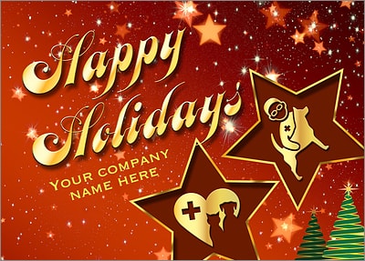 Veterinarian Christmas Sky (Glossy White) 