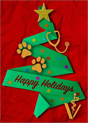 Veterinary Green Tree Card