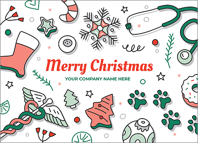 Veterinary Merry Holiday Card