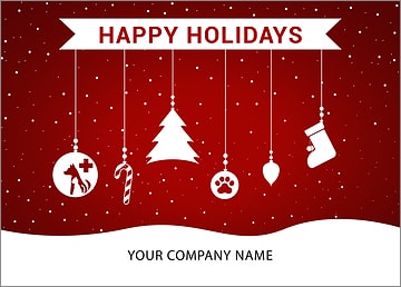 Veterinary Ornaments Holiday Card