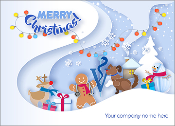 Veterinary Snowflakes Card