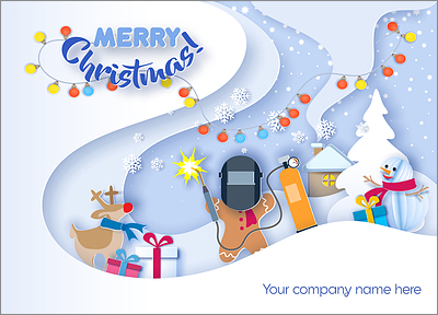 Welders Snowflakes Card