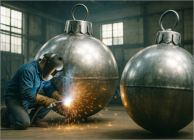 Welding Christmas Card Ornaments