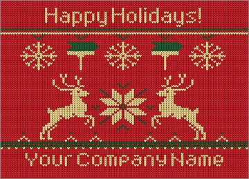 Window Reindeer Christmas Card