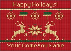 Window Reindeer Christmas Card