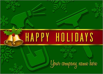 Window Washing Card Green